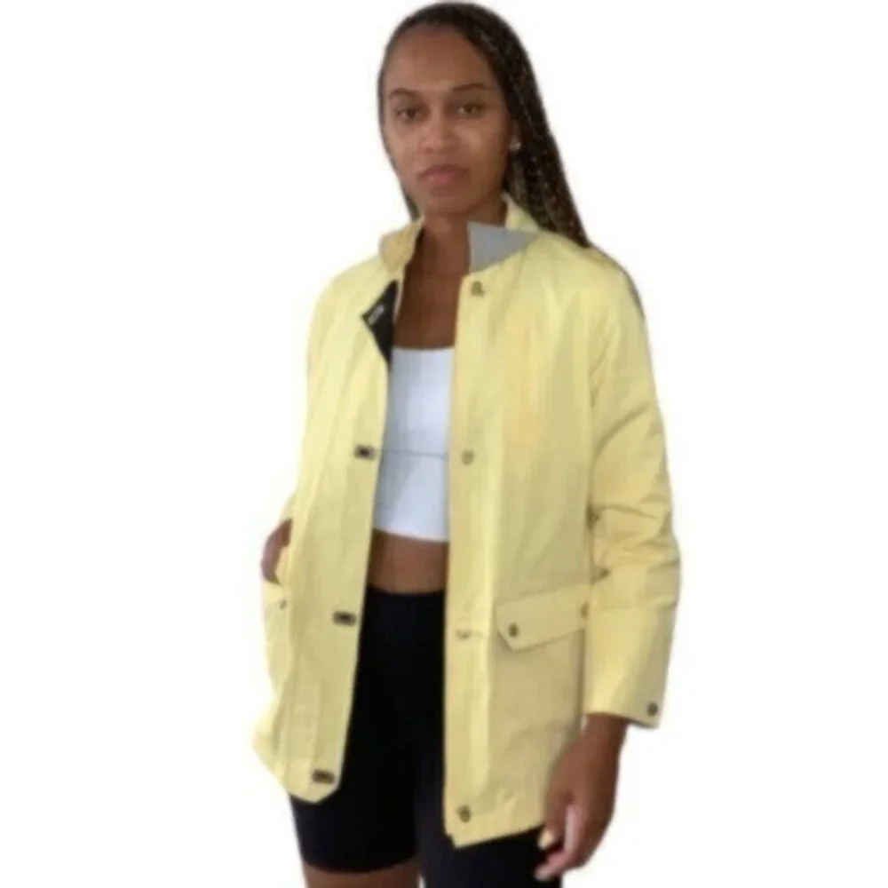 Talbots Yellow Vintage All Weather Parka Rain Coat